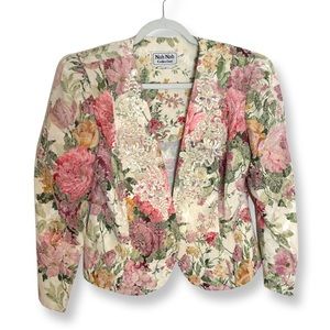 Super girly 80s blazer with sequin appliqué